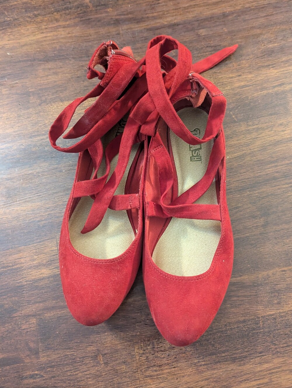 Brash Vintage Lace Up Ballet Flats Women's Size 8